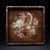 This is an exquisitely crafted square wooden tray featuring intricate mother-of-pearl (nacre) inlay work. Crafted from a...