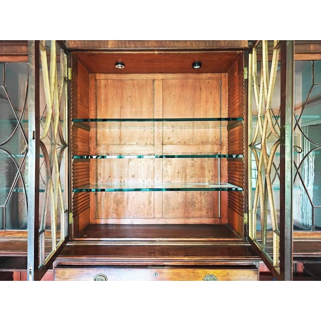 Brown Vintage Custom Monumental Breakfront Cabinet For Sale - Image 8 of 11