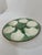 Art Deco 1930s French Longchamp Green and White Majolica Oyster Plate For Sale - Image 3 of 14