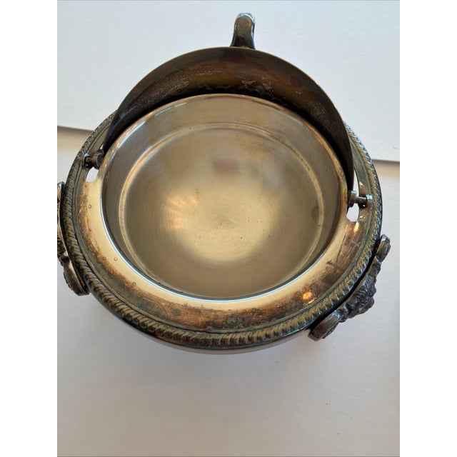 Metal Vintage 1883 Fb Rogers Silver Co 273 Roll Top Caviar/Butter Dish Lion Head W/ Insert For Sale - Image 7 of 7