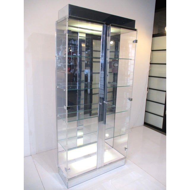 Charles Hollis Jones Lucite / Glass Cabinet For Sale - Image 12 of 13