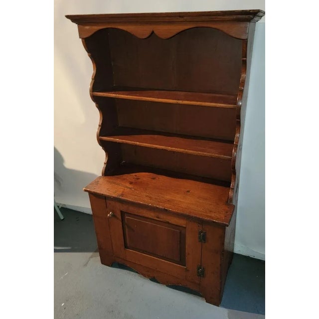 19thc Early Pine Step Back Cupboard For Sale - Image 12 of 12