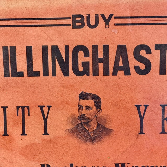 American Antique Tillinghast's Purity Yeast General Store Advertising Sign, Framed For Sale - Image 3 of 6