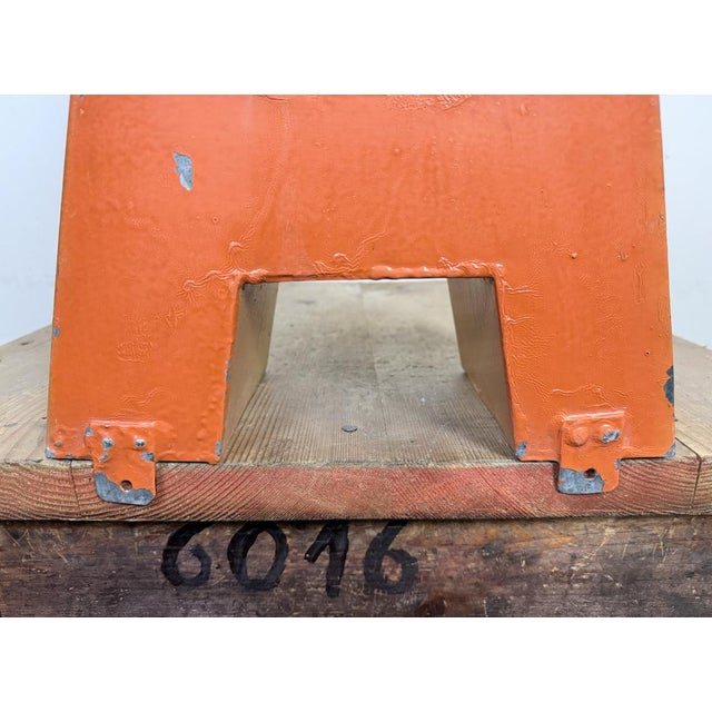 Yellow Large Vintage Yellow Iron Facade Letter A, 1960s For Sale - Image 8 of 11