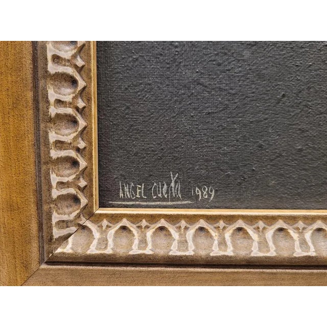 1980s Ángel Cuesta, Abstraction, 1989, Acrylic Painting, Framed For Sale - Image 5 of 12