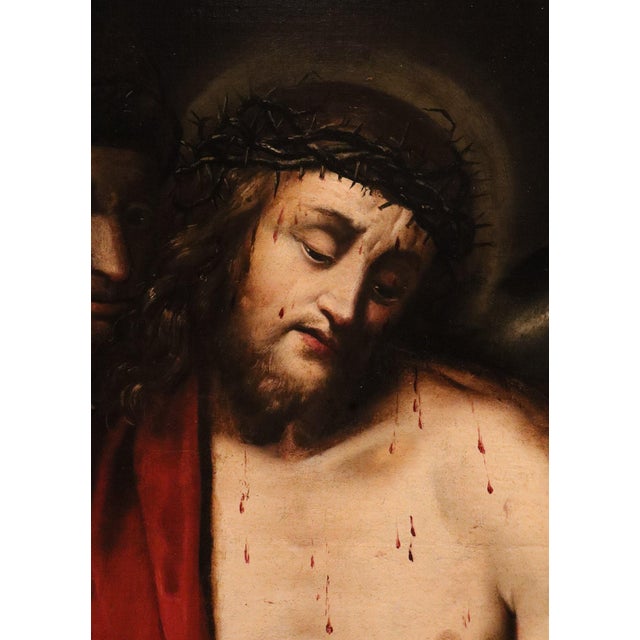 Workshop of Jacopo Ligozzi, Ecce Homo, 1630, Oil on Canvas For Sale - Image 7 of 15