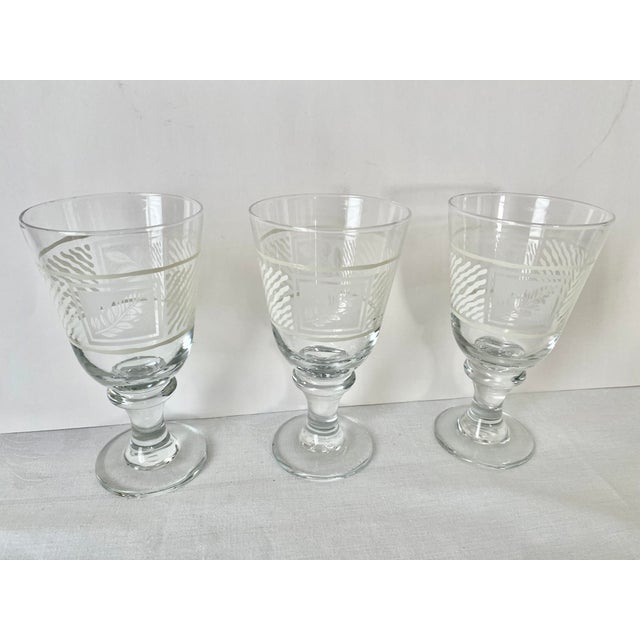 Vintage Pfaltzgraff Sierra 16 Oz Pedestal Iced Tea/Water Glass Goblets - Set of 3 Excellent Condition For Sale - Image 11 of 12
