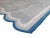 Contemporary Handmade Cotton Scalloped Rug, Grey with Cream and Blue Border 8'x10' For Sale - Image 3 of 8