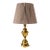 Mid 20th Century Stiffel Brass-Tone Fluted Trophy Urn Table Lamp With Pleated Shade For Sale