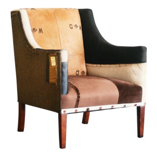 Men's Patched Suit Jacket Chair For Sale