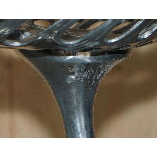 Stunning suite of four Signed and Numbered Philip Watts Mercury Design Aluminum bar stools These are just about the best...