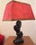 Mid-Century Modern 1950s Ceramic Rearing Stallion Lamp With Original Pinch-Pleat Shade For Sale - Image 4 of 7