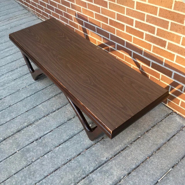 Coffee Mid-Century Modern Sculptural Coffee Table / Bench Manner of Adrian Pearsall For Sale - Image 8 of 13