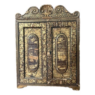 19th Century Chinese Export Lacquer Table Cabinet Qing Period For Sale