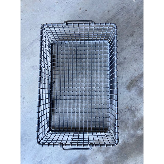 Vintage Iron Stacking Crates - Set of 2 For Sale - Image 9 of 12