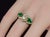 Estate Natural 2.24cts Diamond Emerald 18k Solid Gold Ring, Size 7 For Sale - Image 9 of 13