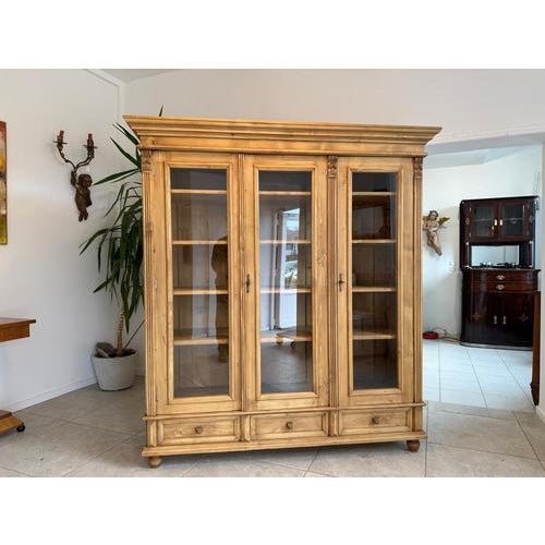 Rustic Display Cabinet in Natural Wood For Sale - Image 9 of 18
