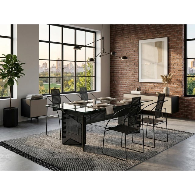 Vintage Dining Table and Chairs by Mario Botta for Alias, 1985, Set of 5 For Sale - Image 9 of 10