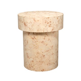 Configuration Side Table, Bleached Burl Wood For Sale