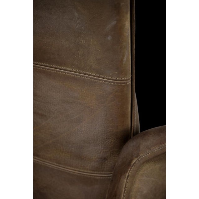 Vintage Brutalist Buffalo Leather DS-50 Lounge Chair from de Sede, 1970s For Sale - Image 15 of 18