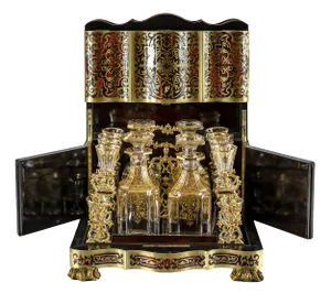 19th Century Napoleon III Liqueur Box, France, Set of 21