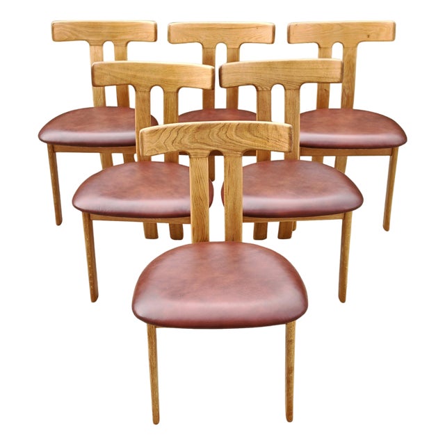 T-Chairs by Ole Wanscher for Carl Hansen, Denmark, 1960s, Set of 6 For Sale