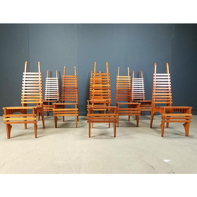 Postmodern Calcar Dining Chairs by Benoit Lange, 1990s, Set of 8 For Sale - Image 10 of 12