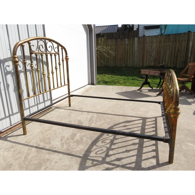Brass Beds of Virginia ~ Queen Size Bedframe ~ Headboard / Footboard ~ Vintage Bedroom Furniture ~ Antique Style For Sale - Image 11 of 12