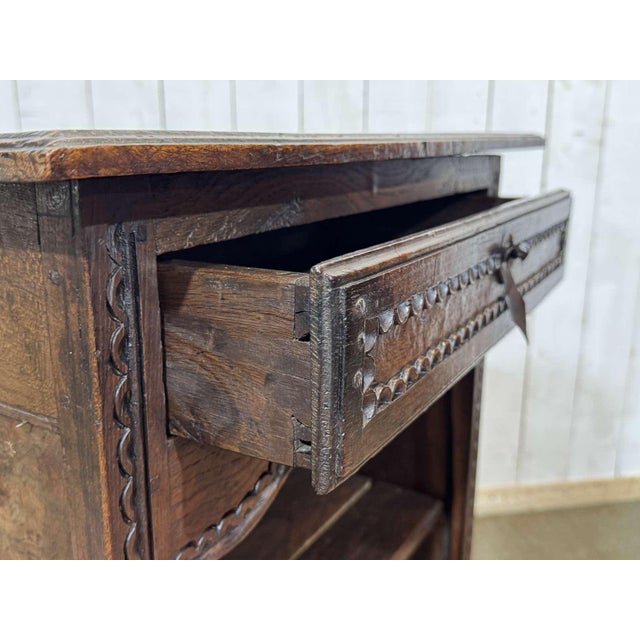 Brown Louis XV Style Oak Bookcase with Drawer, 1900s For Sale - Image 8 of 13