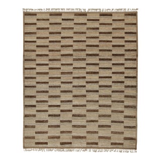 Rug & Kilim’s Modern Rug with Beige-brown Geometric Patterns - 8x10 For Sale
