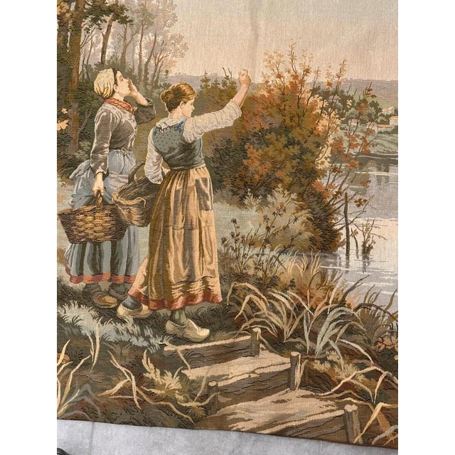 Brown Vintage Aubusson French Jaquar, 1970s For Sale - Image 8 of 18