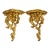 Late 20th Century Pair of Giltwood Acanthus Leaf Wall Brackets | Neoclassical Style For Sale