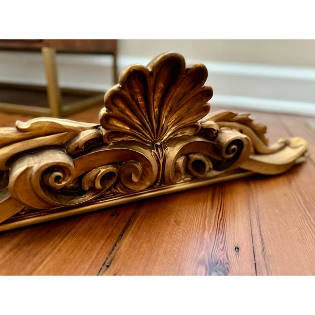 Late 20th Century Shell and Scroll Topper | Chairish