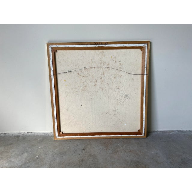 1970's Kenneth Kayl Heavy Impasto Floral Still Life Oil Painting, Framed For Sale - Image 12 of 13