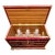 Mid 20th Century Bullock’s Wilshire Italian Florentine Tantalus Cocktail Chest With Crystal Decanters & Glasses - Set of 10 For Sale