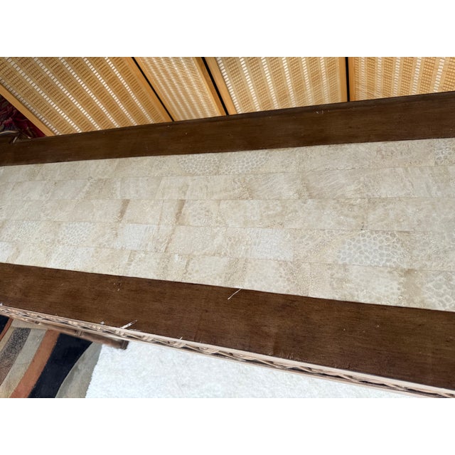 72" Vintage British Colonial Console Table For Sale - Image 13 of 15
