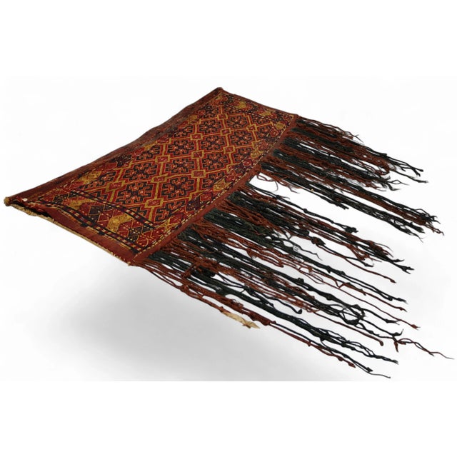 Vintage Hand-Knotted Turkmen Wall Hanging, 1930s For Sale - Image 4 of 18
