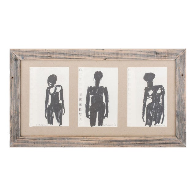 Domenick Capobianco Abstract Ink on Paper, 3 For Sale