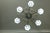 Art Deco French Bronze and Frosted White Glass Six-Light Chandelier, 1930s For Sale - Image 10 of 18
