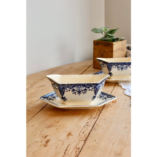 Antique Ironstone Gravy Boat from Longchamp, 1890s For Sale - Image 10 of 10