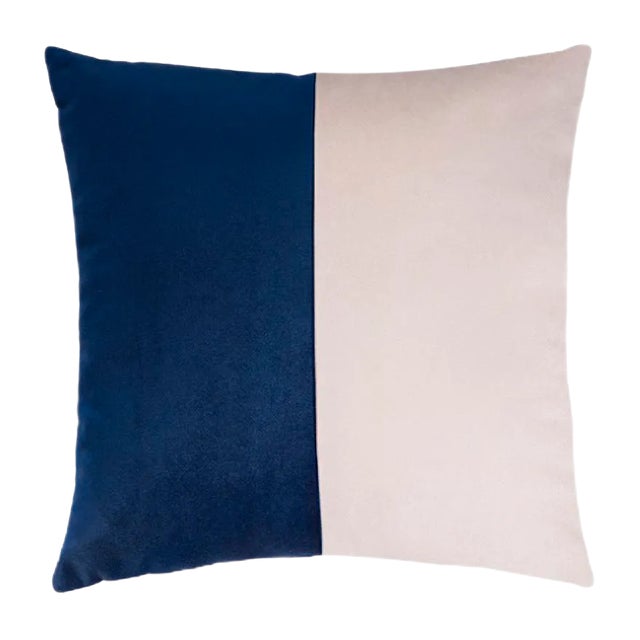 Double Optical Blue Cushion by Briola Lorenza for LO DECOR For Sale