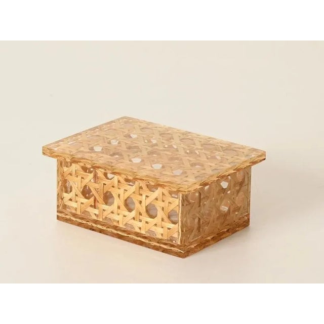 Decorative Boxes in Brass, Acrylic Glass and Vienna Straw from Dior, Italy, 1970s, Set of 3 For Sale - Image 18 of 18