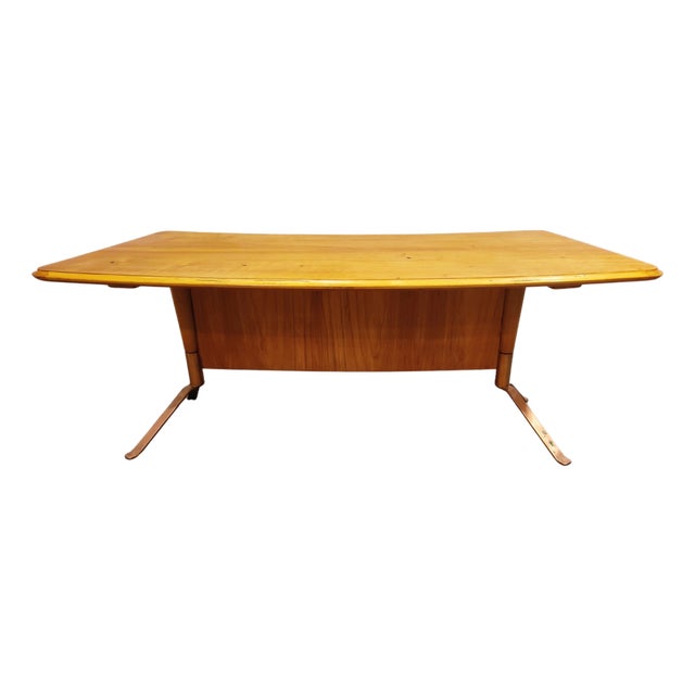 Mid-Century Curved Coffee Table, 1960s For Sale