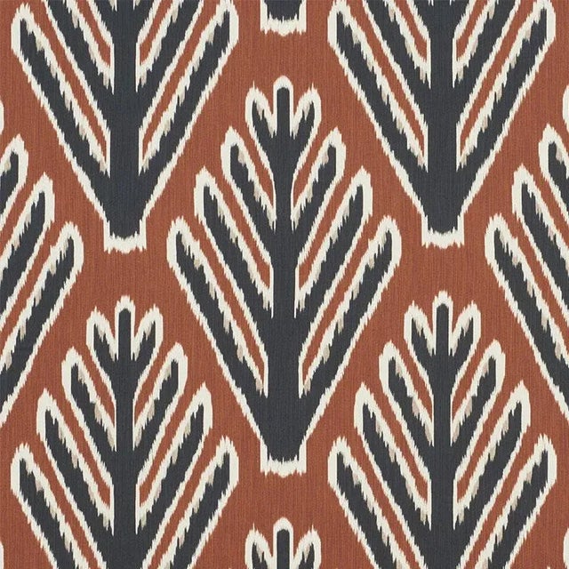 Based on an antique Uzbek document, this ikat is a classic version of the genre printed on a sateen weave for an elegant,...