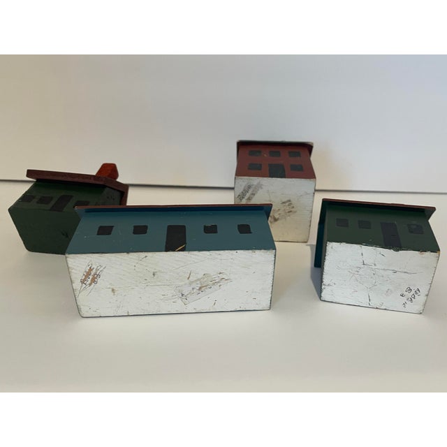 Folk Art Folk Art Houses - Set of Four For Sale - Image 3 of 4