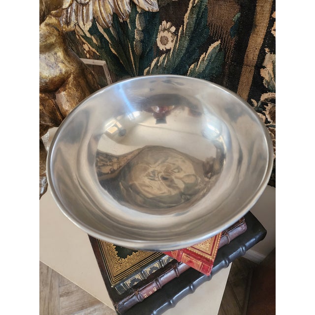 Metal Vintage Nambe Punch Bowl For Sale - Image 7 of 7
