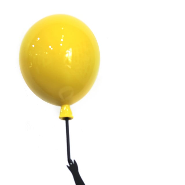 Hope (3/30) - Original Figurative Metal Sculpture With Glossy Yellow Balloon by Nayla Saroufim For Sale - Image 4 of 10