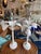 Metal Vtg. Pair 1973 Palm Beach Tree Leaf Table Lamps Restored White Tole Newly Wired For Sale - Image 7 of 10