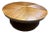 1970s Memphis Lazy Susan Walnut Wood With a Veneer Top Coffee Table For Sale