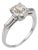Mid Century Gia 1.80 Carat Diamond Platinum Engagement Ring, Size 7.5 For Sale